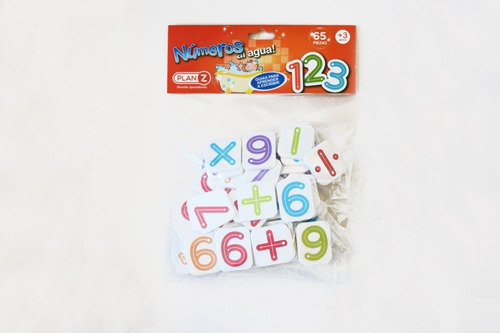 Imagen 2 de 4 de Numeros Agua Juguetes Didacticos Goma Eva Infantiles Niños