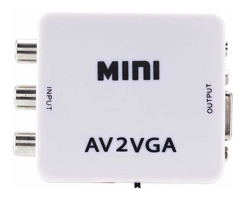 Convertidor Av/rca A Vga Monitor Audio/video