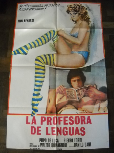 Afiche Cine La Profesora De Lenguas Femi Benussi Italia Erot