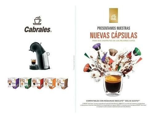 Imagen 2 de 4 de Cafe Capsulas Cabrales Lungo Dolce Gusto