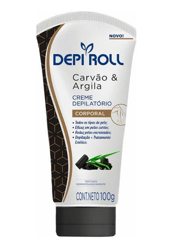Depilatorio Depiroll Creme 100g Corpo Carvao/argila