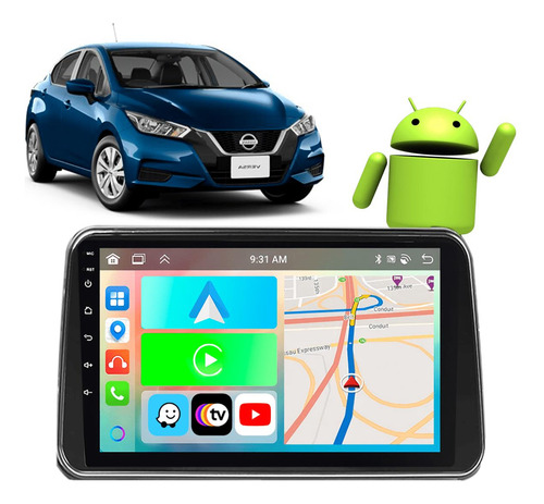 Kit Multimidia Carplay 9pol Versa 21 22 23 Gps