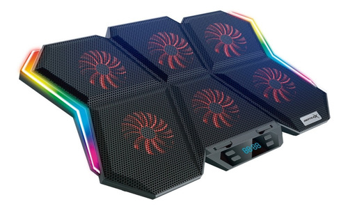 Ventilador Notebook Gamer Reptilex 6 Aspas Rgb Rx0051 Negro