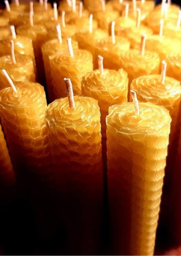 Velas Miel Cera Abejas Abundancia Prosperidad Amor Pack 3 U.