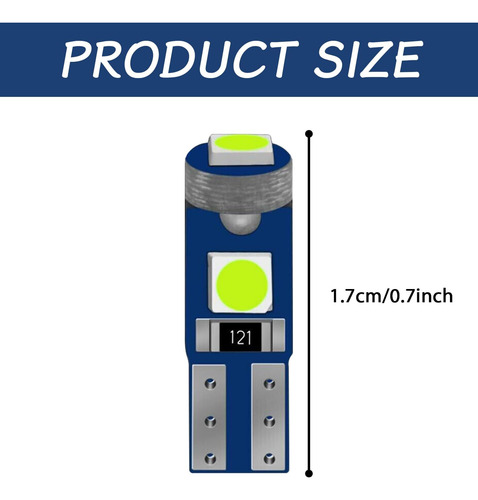 20 Bombillas Led De 74 Bombillas Led T5 Para Tablero, T5 37