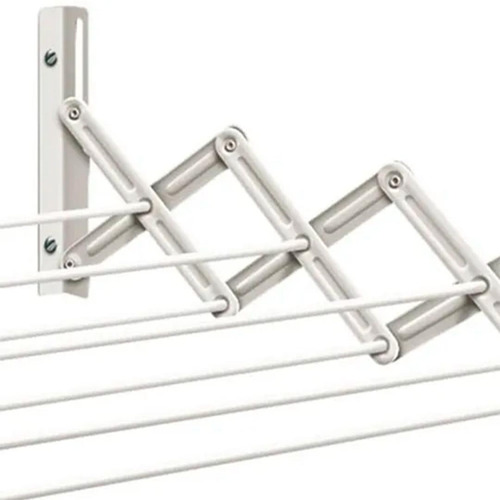 Tendedero de pared retráctil en forma de acordeón de aluminio de 60 cm