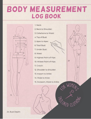 Libro: Body Measurement Log Book For Women´s Tailored Clothi