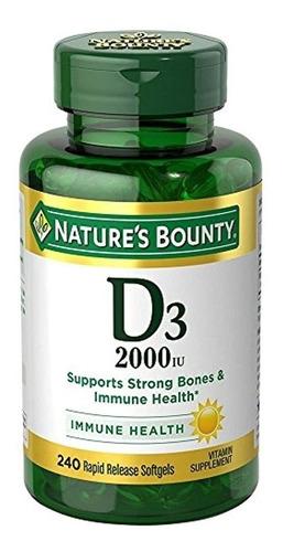 De La Naturaleza Bounty D-2000 iu Softgels, Super Fuerza 200