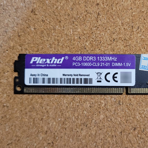 Kit Memória Ram Ddr3 Plexhd 1333mhz (3x) 4gb Dimm