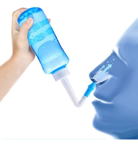 Sinusite Higienizador Ducha Nasal Lavador Lavagem - 500ml Cor Azul