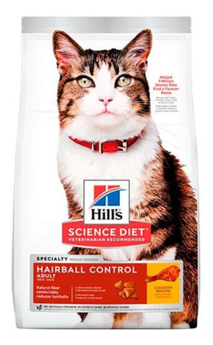 Alimento Hill's Hairball Control X 3.5 Libras Para Gato Adul