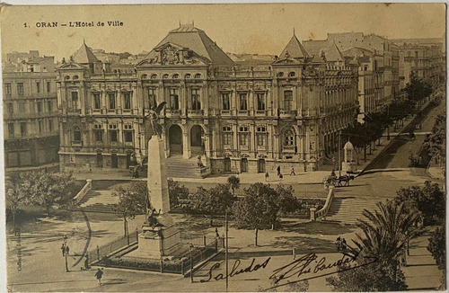 Antigua Postal, Ayuntamiento, Año 1907, Orán, Argelia, 4p083