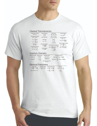 Camiseta Ecuaciones Unisex, Matemáticas, Sublimado Math17