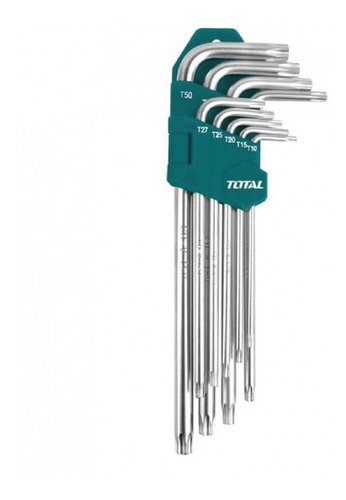 Juego Llaves Torx Largas 9 Piezas T 10 A T 50 Total