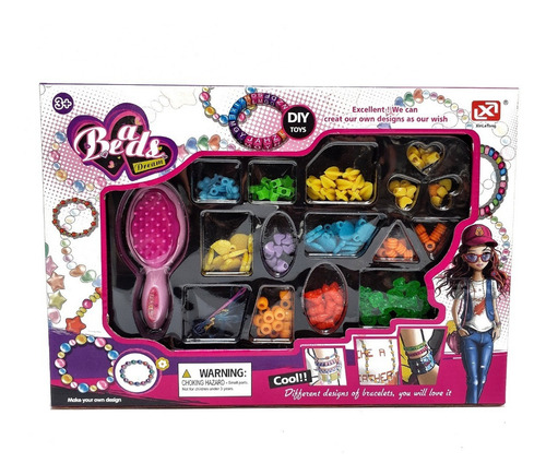 Set Juguete Mostasillas Brazaletes Rastas Cepillo Sheshu Toy