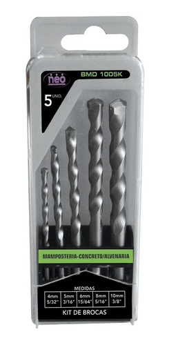 Set De 5 Broca Concreto Bmd 1005 K-neo