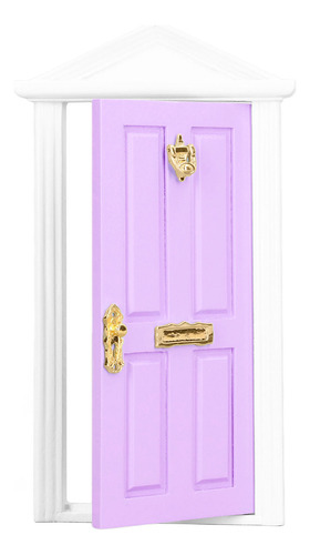 Mini Puerta De Madera Con Forma De Hada, Tamaño 1:12 En Form