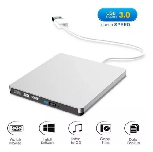 Lector Y Grabador De Dvd/cd Externo, Usb3.0