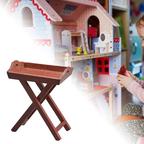4 Conjunto De Muebles Para Casa De Muñecas En Color Café