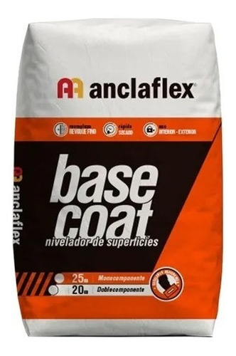 Base Coat Mono Componente 25 Kg Anclaflex Nivela Revoques