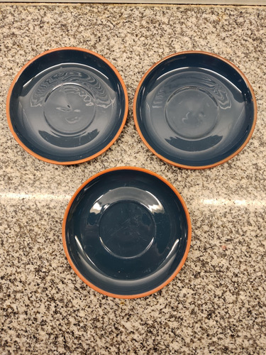 Plato Azul Moderno P/ Te O Postre Usado. Oferta 4 X $16000 (Usado)