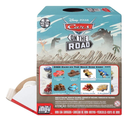 Mattel Mini Racers 2023 Cars On The Road Dino Eggs