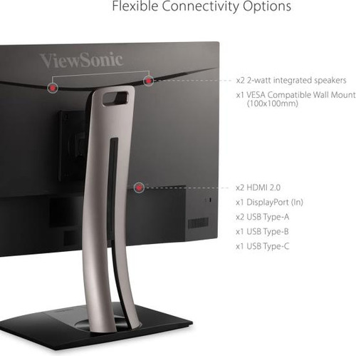 Viewsonic Vpk Monitor Ergonómico Ips 4k Premium De 27 Pulgad