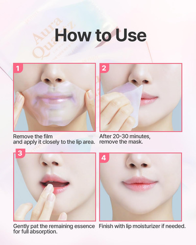 Petitfee- Petitfee Aura Quartz Hydrogel Lip Mask 5ea - Masca