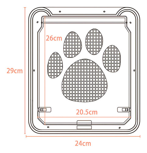 Puerta Mosquitera Magnética Zh Con Cerradura Para Mascotas