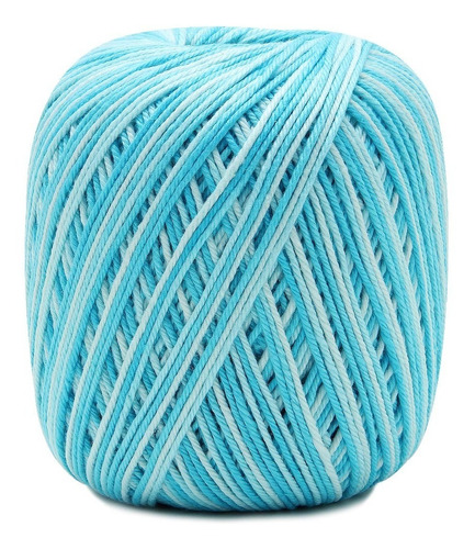 Fio Duna 100g 170mts Tex 590 100% Algodão Mercerizado Cor 9113- Cascata Mescla Azul