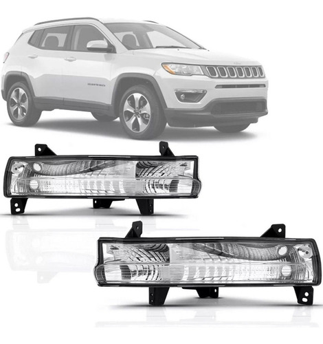 Lanterna Pisca Drl Parachoque Jeep Compass 2017 A 2021 Par