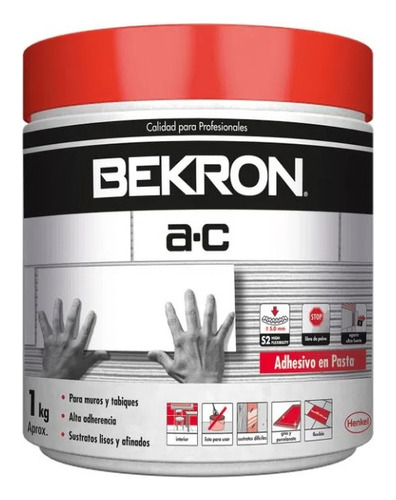 Adhesivo Ceramico Pasta  Bekron Ac Pote 1 Kilo