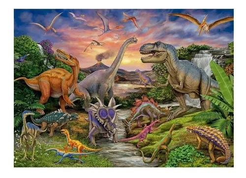 Quebra Cabeça Puzzle Dinossauros 2000 Peças Grow