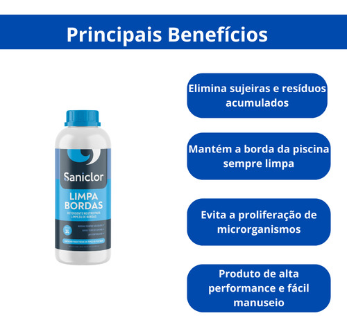 Kit Saniclor Limpa Bordas 1 Litro + Limpa Tudo Leve Manual