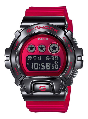 Reloj Casio G Shock Gm-6900b-4 Original Lcal Brrio Belgranop Color de la malla Roja Color del bisel Negro Color del fondo Rojo
