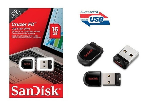 Memoria Usb Sandisk Cruzer Fit 16gb