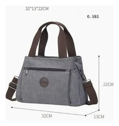 Bolso De Lona De Gran Capacidad For Mujer De Moda Urbana