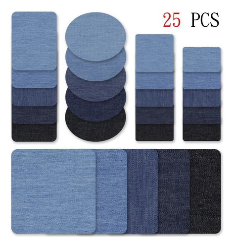 . Parches Mezclilla For Ropa Jeans Termoadhesivos 25pzs