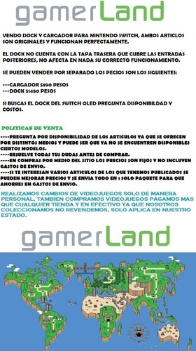 Vendo Cargador Y Dock Originales Para Switch Preg. Disp (Usado)