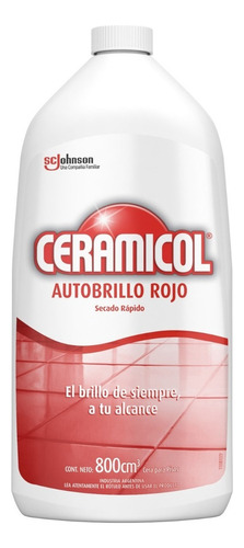 Ceramicol Cera Para Pisos Autobrillo 800ml Autobrillo Rojo