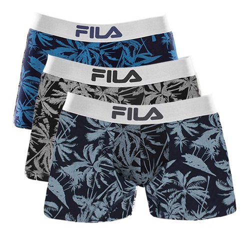 Pack X3 Bóxer Fila Estampado Palmeras A Precio De Oferta.