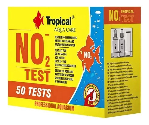 Tropical Test Nitratos No2 Acuario Dulce Marino 50 Pruebas