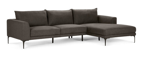 Sofá Seccional Rosen Barnes Derecho Tela Charcoal