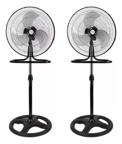 2pcs Ventilador Metálico De 18 Pulgadas 3 En 1 De Pie Pared