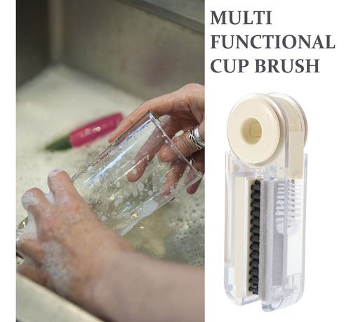 Cepillo De Limpieza Multifuncional Para Vasos De Botellas, B