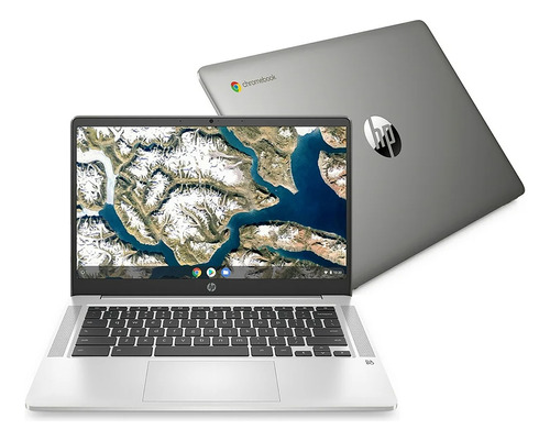 Notebook Hp 14'' N4020 4gb 32gb Chrome Color Plateado