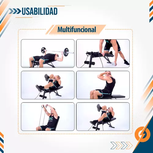 Banco Multifuncional Para Hacer Ejercicio Gym Pesas