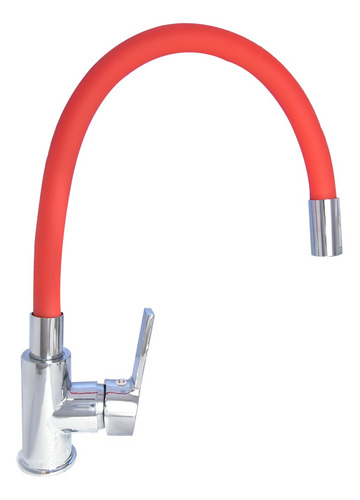 Griferia Lavatorio Mesada Cocina Prunus Monocomando Rojo