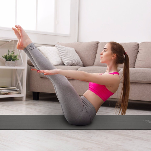 Mat Yoga Colchoneta Pilates Fitness Enrollable Gruesa 8mm
