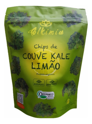 Chips De Couve Kale Com Limão Assado Orgânico Alkimia 15g